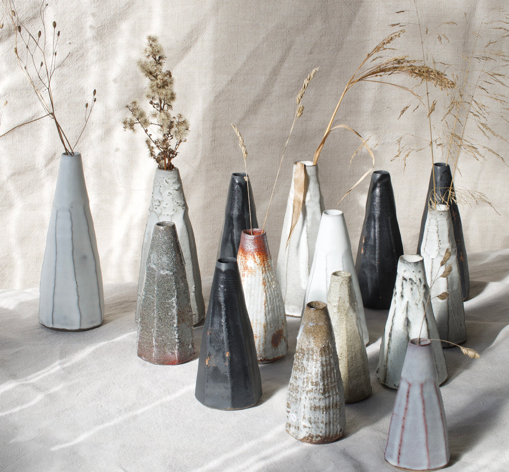 Mountain Faceted Vases